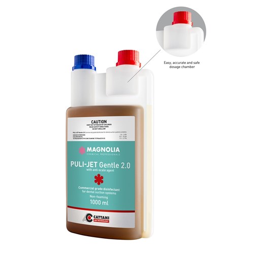 Cattani Puli-Jet Gentle 2.0 - Disinfectant for Dental Suction Systems - 1L