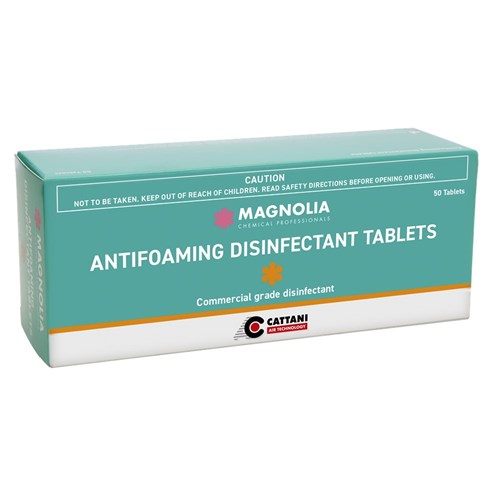 Magnolia Antifoaming Disinfectant Tablets - Slow Releasing, 50-Pack