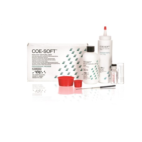 GC COE SOFT - Resilient Denture Liner - Professional Pack - Powder 170g  and Liquid 177ml