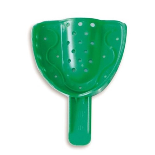 GC Spacer Tray - Disposable Perforated Impression Tray - 1D - Large Upper - Green, 12-Pack