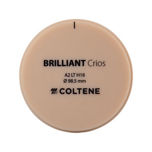 Coltene BRILLIANT Crios Disc - Shade A2 - Low Translucent - Size H18 - 18 x 98.5mm
