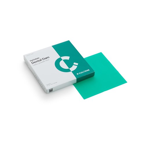Coltene HySolate Dental Dam - Green - Latex - Medium - 152mmx152mm, 36-Pack