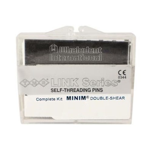 Coltene TMS Link Self-Threading Pins - Minim Double Shear - Diameter .525mm - Silver, 50-Pack