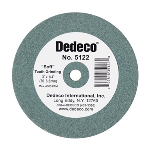 Dedeco Lathe Wheel - Green - Soft - Tooth Grinding - 76 x 6.3mm