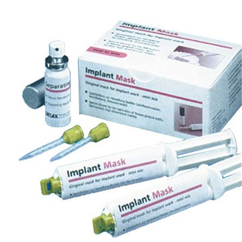 Detax Dental IMPLANT MASK Set - 10ml Cartridges, 2-Pack and  6 Mixing Cannulas