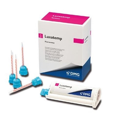 DMG Luxatemp Fluorescence - Temporary Crown and Bridge - Shade A1 - 76g Cartridge, 1-Pack and 15-Pack Mixing Tips