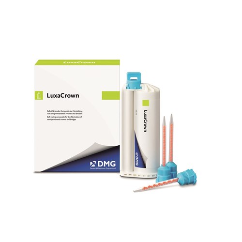 DMG LuxaCrown - Semi-Permanent Crown and Bridge - Shade A3 - 76g Cartridge, 1-Pack and 15-Pack Mixing Tips