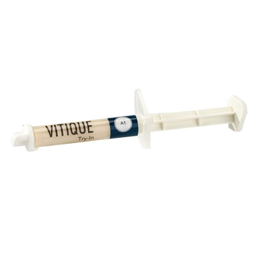 DMG Vitique - Resin-Based Luting Cement - Try In Paste - Shade A1 - 3.9g Syringe, 1-Pack and 10 tips