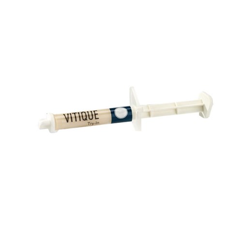 DMG Vitique - Resin-Based Luting Cement - Try In Paste - Shade A2.5 - 3.9g Syringe, 1-Pack and 10 tips