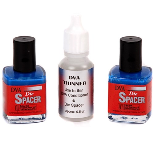 DVA Die Spacer Kit - Blue - 1/2oz, 2-Pack with 1/2oz Thinner