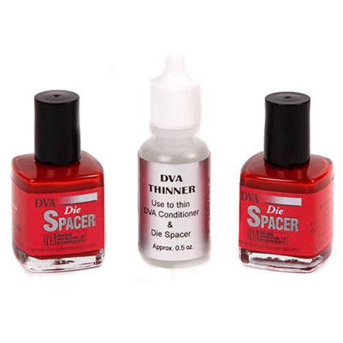 DVA Die Spacer Kit - Red - 1/2oz, 2-Pack with 1/2oz Thinner