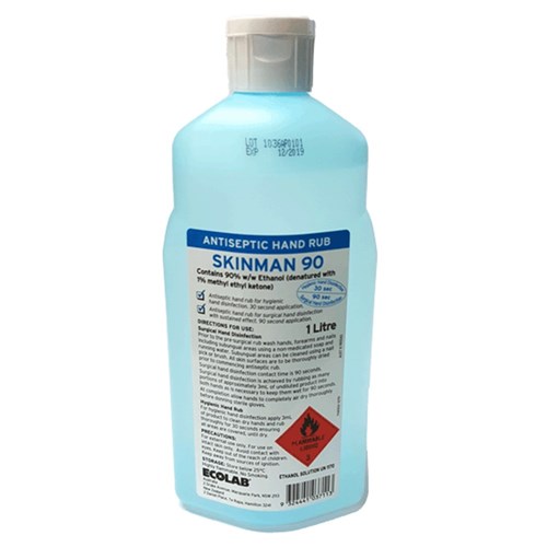 Ecolab SKINMAN 90 - Antiseptic Surgical Hand Rub - 1L Bottle