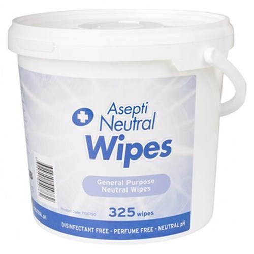 Ecolab Asepti Neutral Detergent Wipes - General Purpose - Pail, 325-Pack