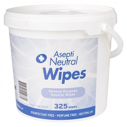 ASEPTI Neutral Detergent Wipes General Purpose Pail 325 Wipes