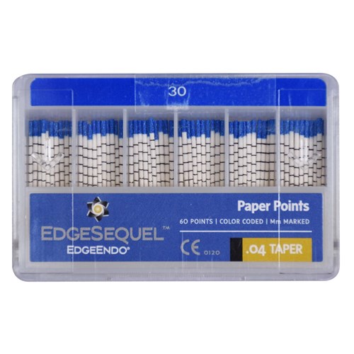 EdgeSEQUEL Paper Point 04 Taper Size 30 Pack of 60