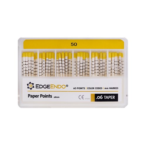 EdgeEndo EdgeFile Paper Points - Size 50 .06, 60-Pack