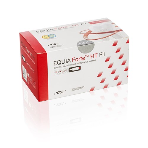 GC EQUIA Forte HT Fil - Bulk Fill Glass Hybrid Restorative - Shade A2 Capsules, 50-Pack