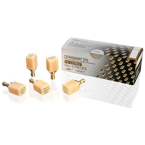 GC CERASMART 270 - Cerec - Size 12 - High Translucent - Shade A1, 5-Pack