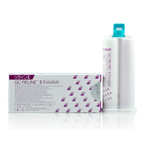 GC RELINE II - Silicone-Based Relining Material - Extra Soft Refill - 48ml Cartridge