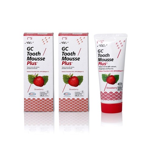 GC TOOTH MOUSSE PLUS - Strawberry - 40g Tubes, 10-Pack