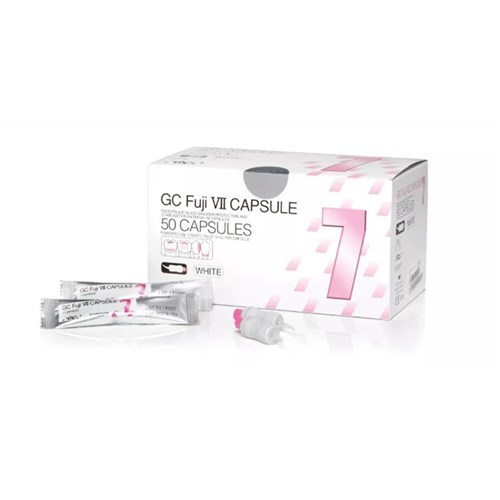 GC FUJI 7 Capsule - Glass Ionomer Sealant & Surface Protectant - White, 50-Pack