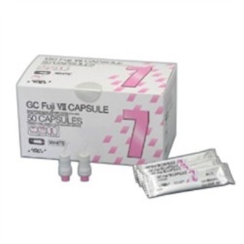 GC FUJI 7 Capsule - Glass Ionomer Sealant & Surface Protectant - White, 50-Pack