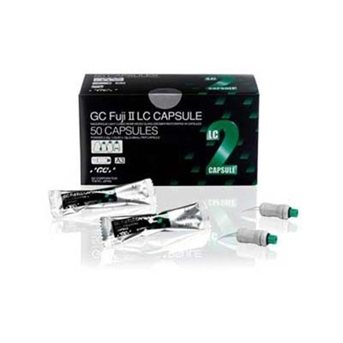 GC FUJI 2 LC Capsules - Light-Cured Glass Ionomer Restorative - Shade A2, 50-Pack