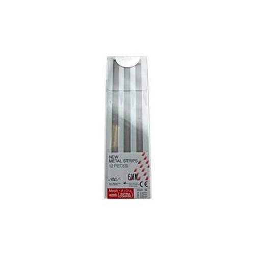 GC Metal Strip - #200 Extra Coarse - Red - Medium 3.3mm, 12-Pack
