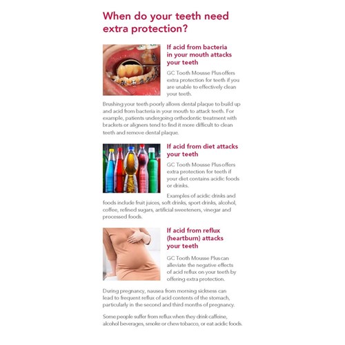 GC TOOTH MOUSSE PLUS - Patient PLUS - Information Brochure, 25-Pack