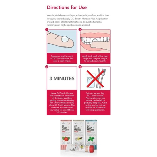 GC TOOTH MOUSSE PLUS - Patient PLUS - Information Brochure, 25-Pack