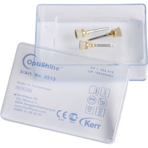 Kerr Hawe OptiShine Polishing Brush - Concave Shape, 3-Pack