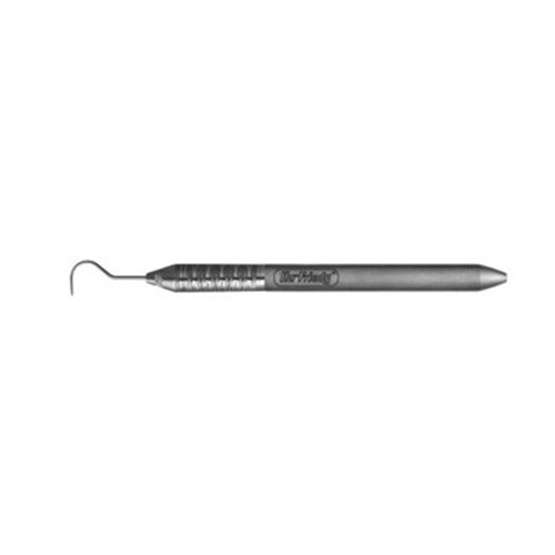 HuFriedyGroup Shepherds Hook Explorer - #23 - Single Ended - #6 Satin Steel Handle