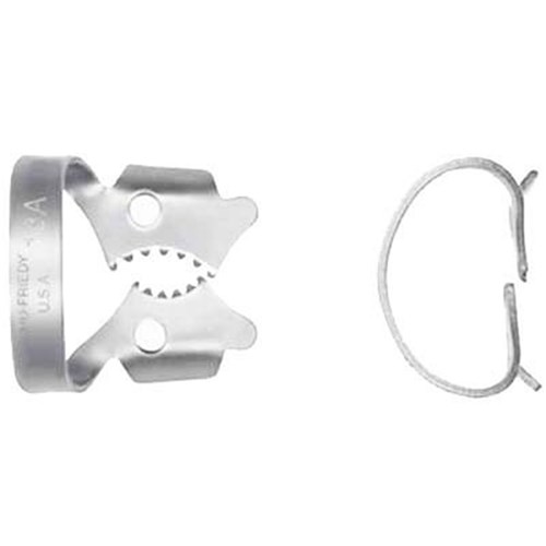 HuFriedyGroup Satin Steel Rubber Dam Clamp - #13A - Lower Left Molars