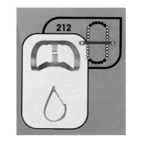 Rubber Dam CLAMP #212 Anterior Satin Steel