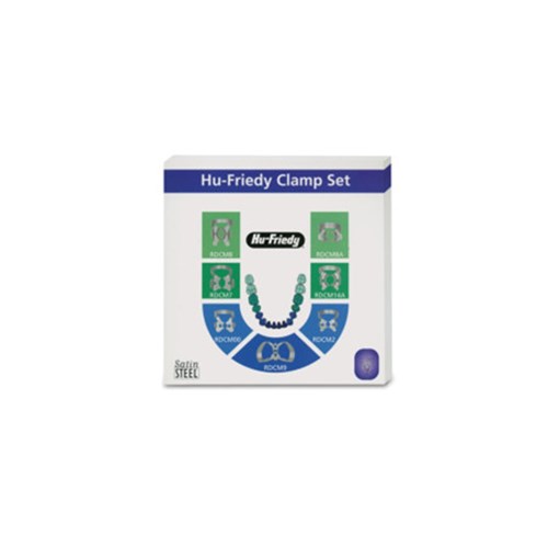 HuFriedyGroup Satin Steel Rubber Dam Clamp - Set of 7