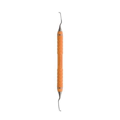 HuFriedyGroup Mini 5 Gracey Scaler - #11/12 - Double Ended - #C8 Resin 8 Colour Everedge Handle - Orange