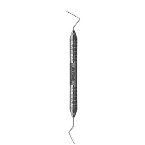 HuFriedyGroup Explorer/Probe Expro - #TU17/UNC15 - Double Ended - #6 Satin Steel Handle