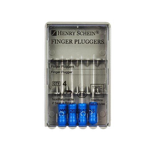 Finger Plugger HENRY SCHEIN 25mm Blue Pack of 4