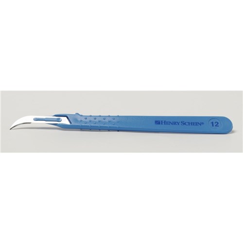 Henry Schein Stainless Steel Scalpels - Sterile - Disposable - Size 12, 10-Pack