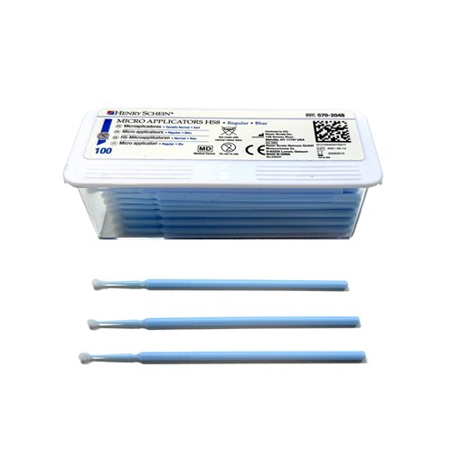 Henry Schein Micro Applicators - HS8 - Regular 2mm - Blue, 100-Pack