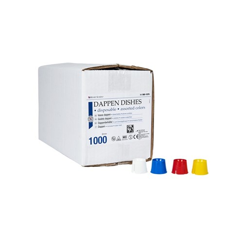 Henry Schein Dappen Dish - Asstorted Colours, 1000-Pack