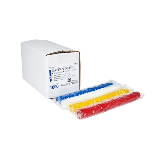 Henry Schein Dappen Dish - Asstorted Colours, 1000-Pack