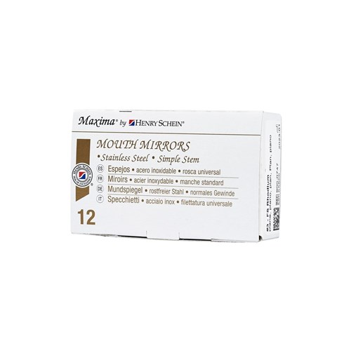 Henry Schein Maxima Mirror Head - Size 3 - Front Surface, 12-pack