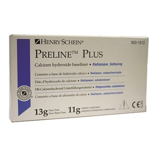 Henry Schein PRELINE PLUS - Calcium Hydroxide Paste - 13g Base and 11g Catalyst