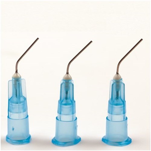 Henry Schein Prebent Dispensing Tips - 25 Gauge - Blue, 100-Pack