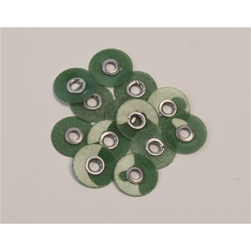 Henry Schein Pop on Discs - Coarse - Dark Green - 9.5mm, 85-Pack