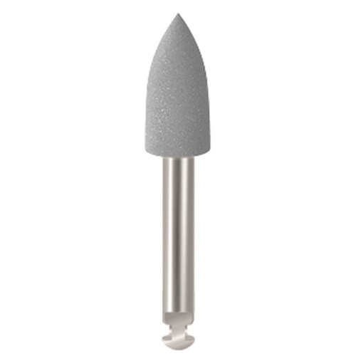 Henry Schein Maxima Composite Polishers - Slow Speed, Right Angle (RA) - Diamond Coated - Step 2 - Flame, 12-Pack