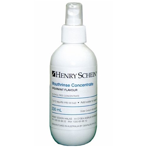 Mouthrinse Concentrate HENRY SCHEIN Alcohol Free Spearmint 200ml