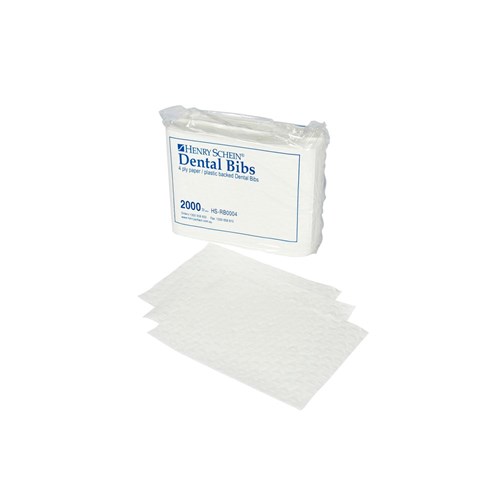 Henry Schein Bibs - 4ply, 2000-Pack