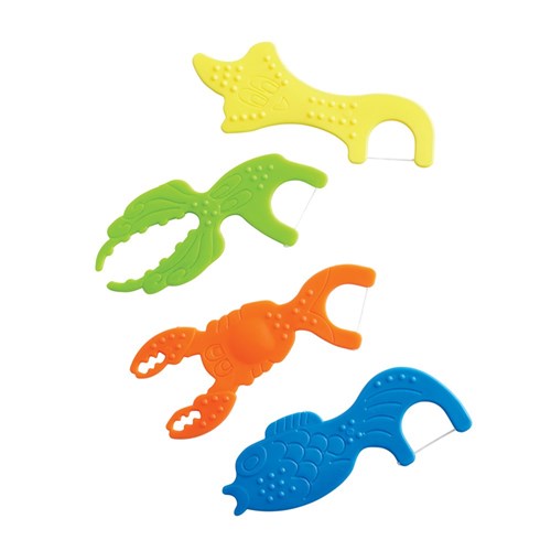 Acclean Sea Creature Flossers - 3 Flossers per Pack, 48 Packs